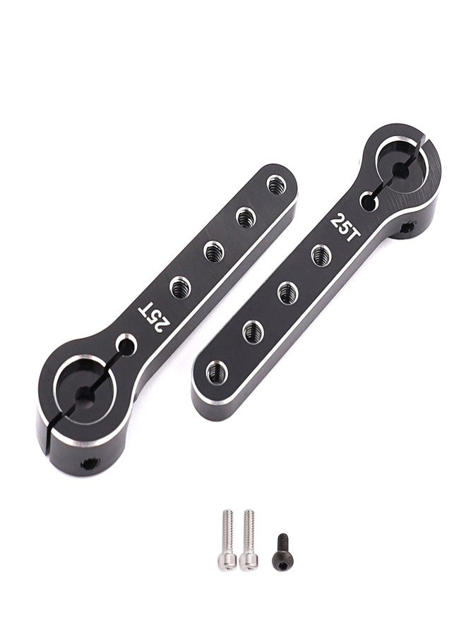Raflot Servo Horn 56mm 25T Metal Servo Arm Extension Servo Horn for 30-100CC Balsa Airplanes 1/10 RC Crawler Car Boat Futaba HSP Wltoys Axial SCX10 Parts(2PCS Black) - Image 1